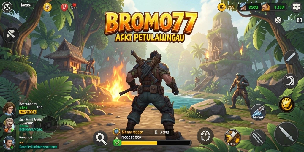 Tampilan gameplay BROMO77 yang menegangkan dan penuh aksi.