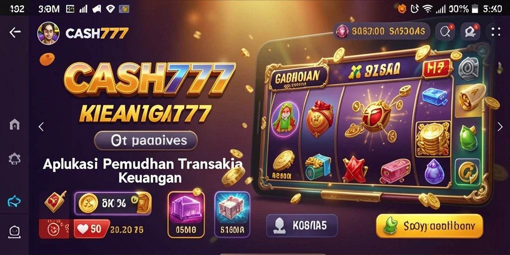 Tampilan utama CASH777 dengan fitur-fitur Utility yang menarik.