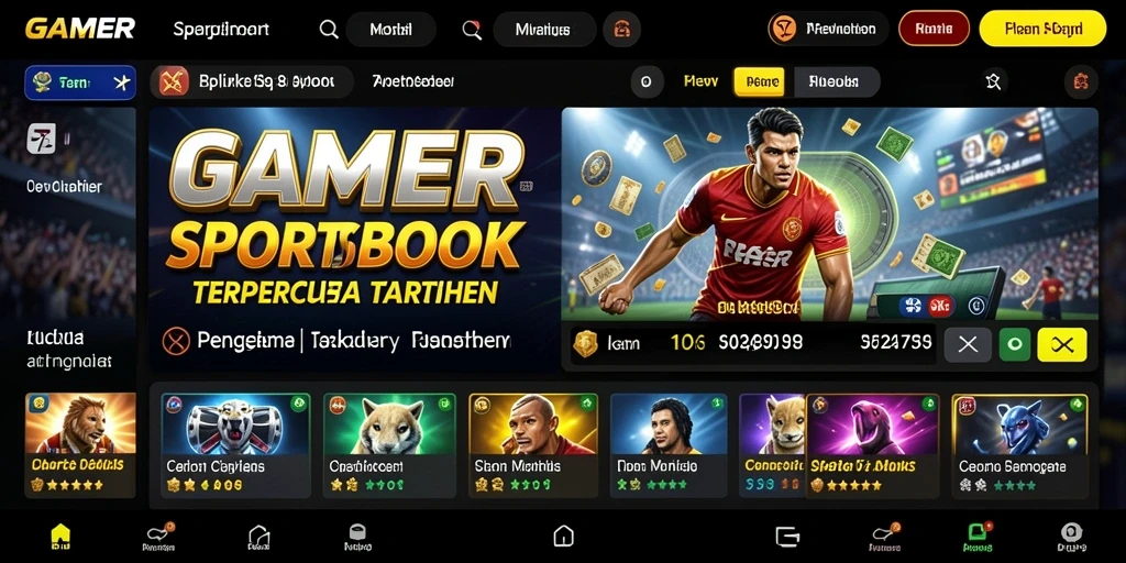 Tangkapan layar dari gameplay Sportsbook yang menarik dan informatif.
