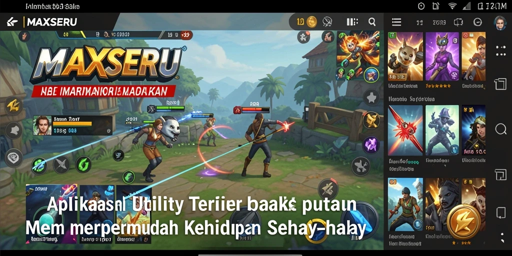 Tampilan utama MAXSERU yang menunjukkan berbagai fitur Utility.