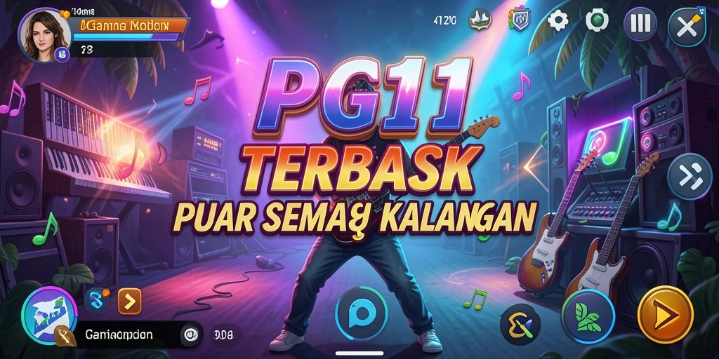 Tampilan menarik dari gameplay PG11 yang penuh dengan nuansa musik.