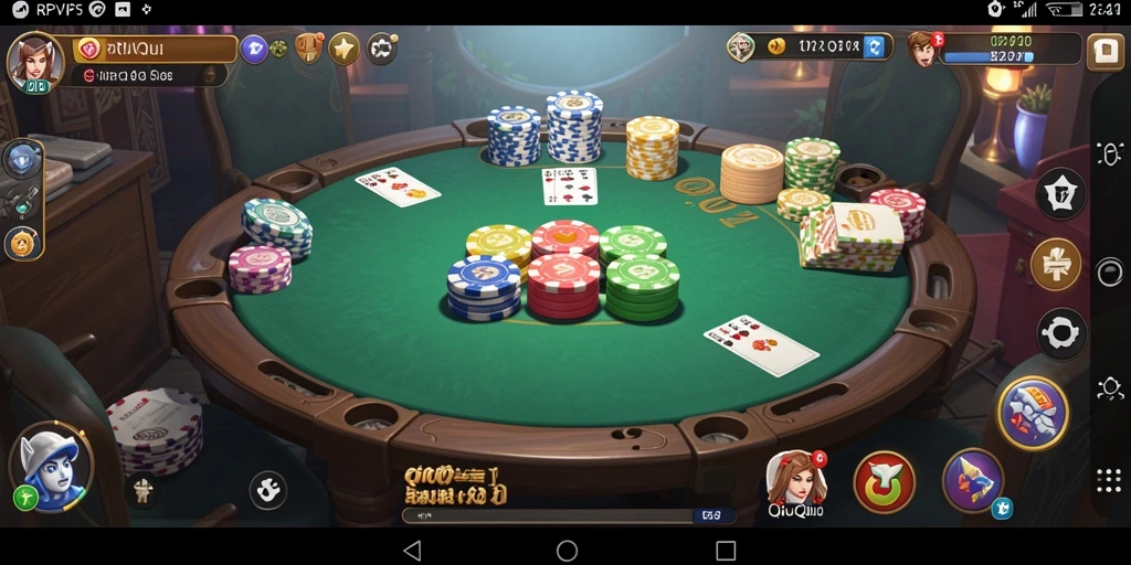 Tangkapan layar utama RPVIP5 menampilkan gameplay QiuQiu yang seru.